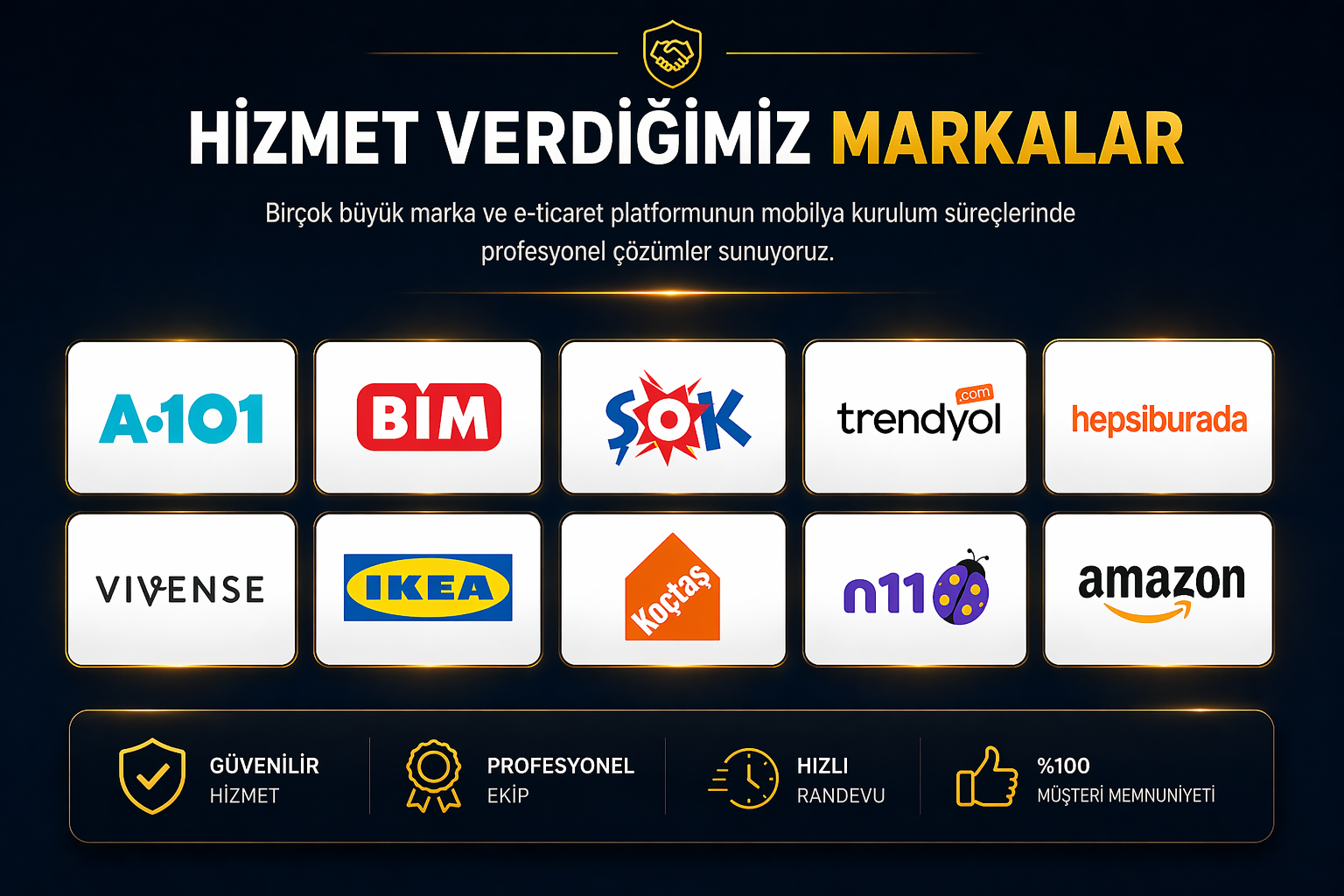 Hizmet Verdiğimiz Markalar